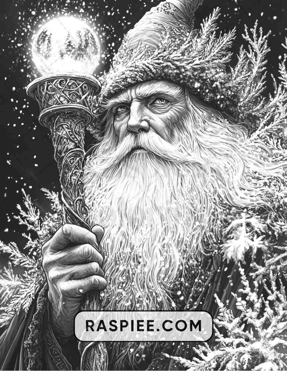 57 Winter Fairytale Portraits Adult Coloring Pages