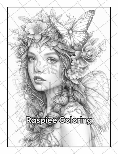 50 Fairyland Adult Coloring Pages Printable PDF Instant Download
