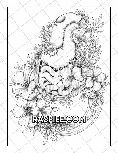 50 Botanical Anatomy Adult Coloring Pages Printable PDF Instant Download