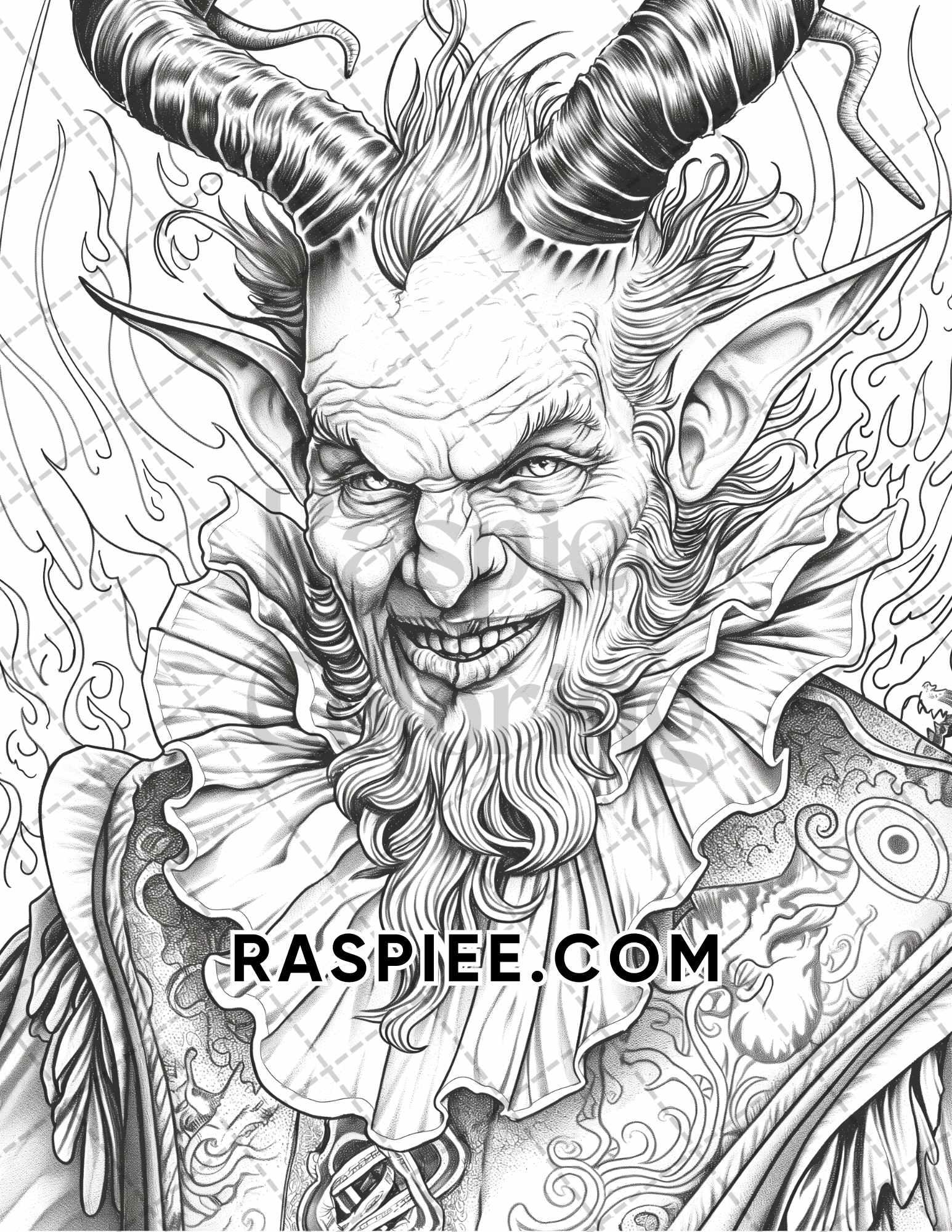 Freak Of Horror Halloween Adult Coloring Pages Printable PDF Instant Download
