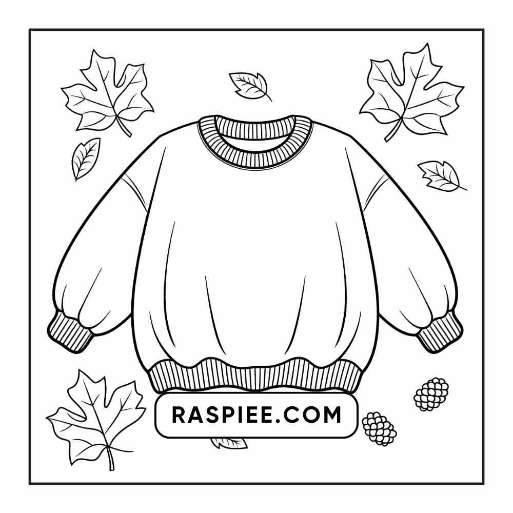 76 Bold and Easy Fall Vibes Coloring Pages Printable PDF Instant Download