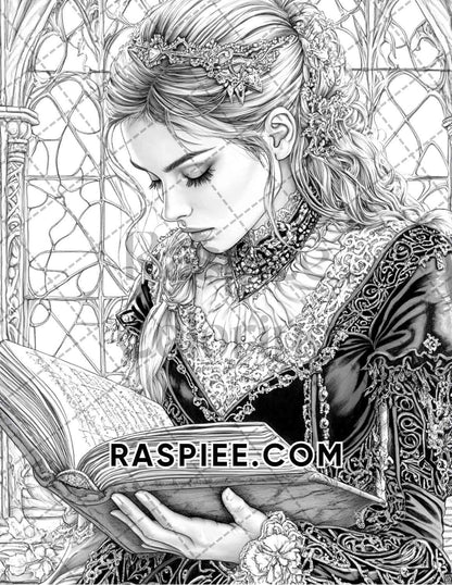 Enchanted Witches Adult Coloring Pages Printable PDF Instant Download