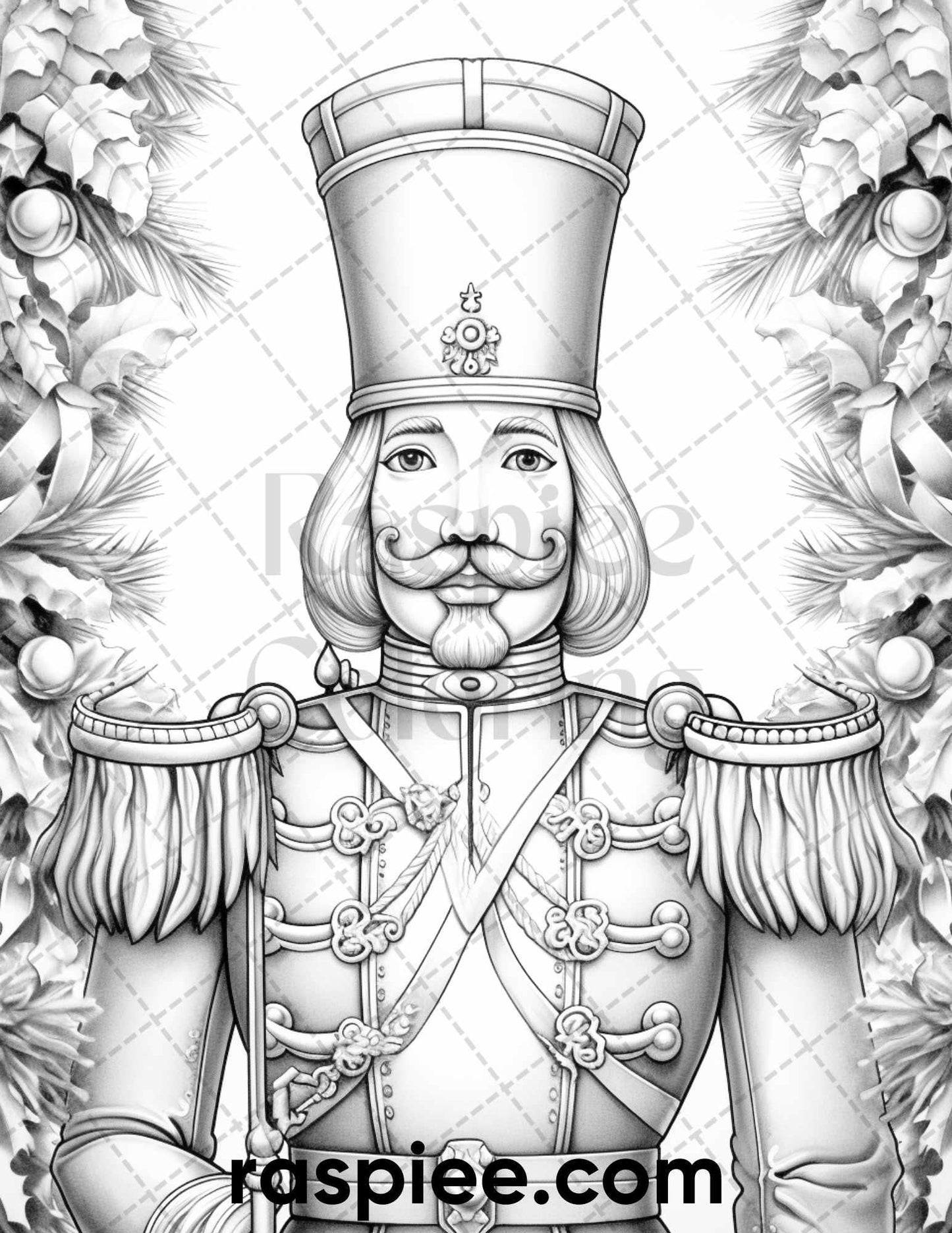 60 Merry Christmas Grayscale Coloring Pages Printable for Adult, Holiday Relaxation Art, PDF File Instant Download