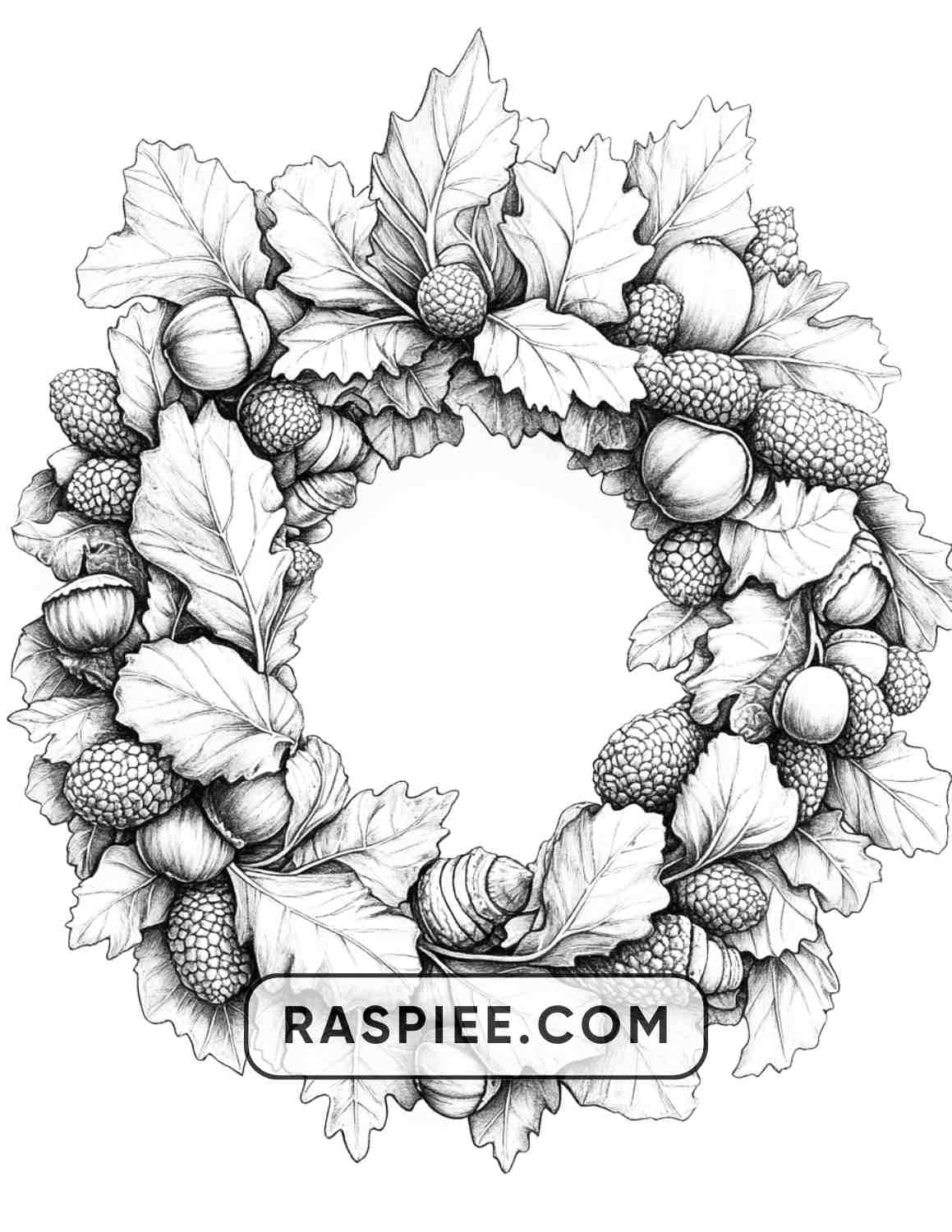 72 Christmas Wreaths Adult Coloring Pages