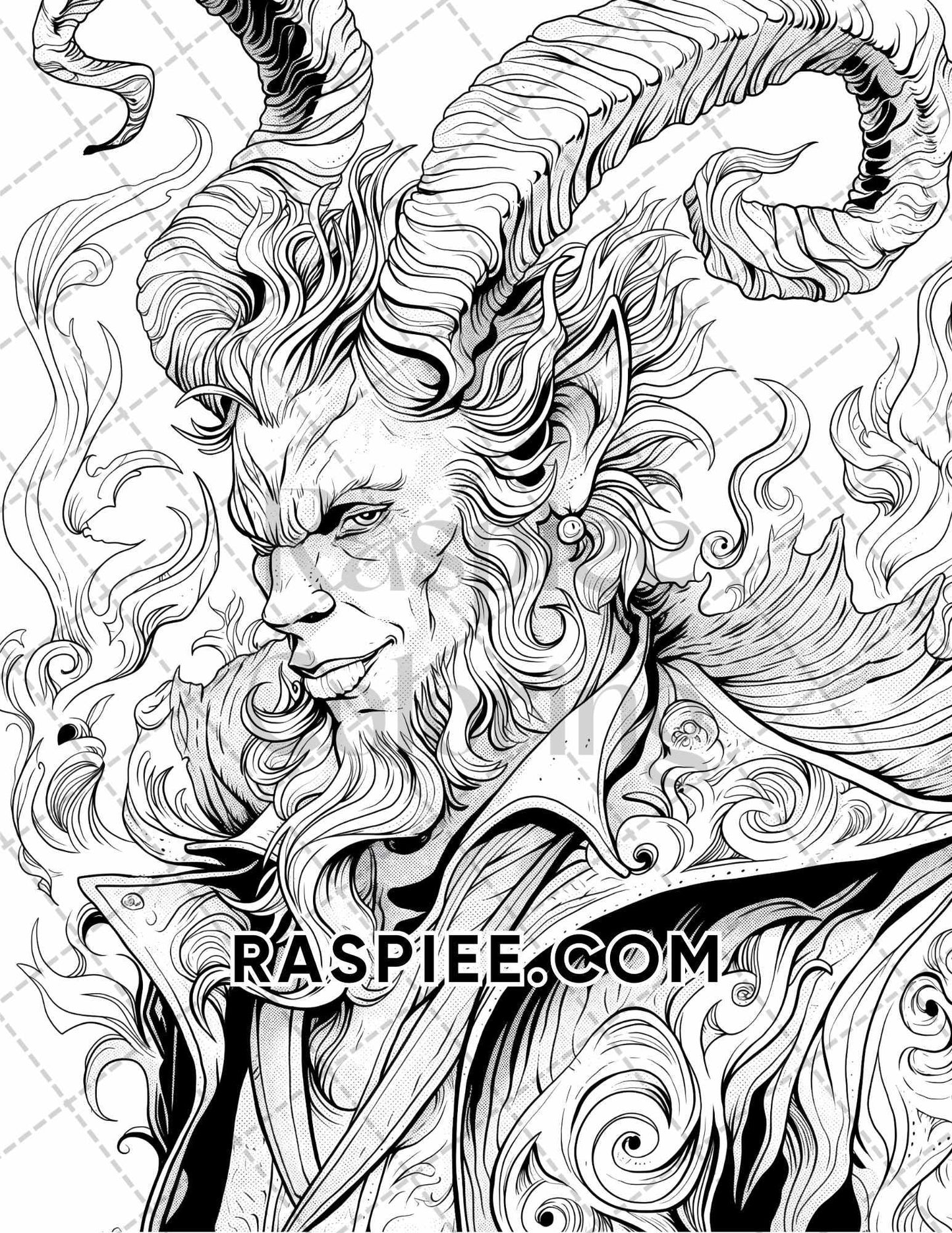 Freak Of Horror Halloween Adult Coloring Pages Printable PDF Instant Download