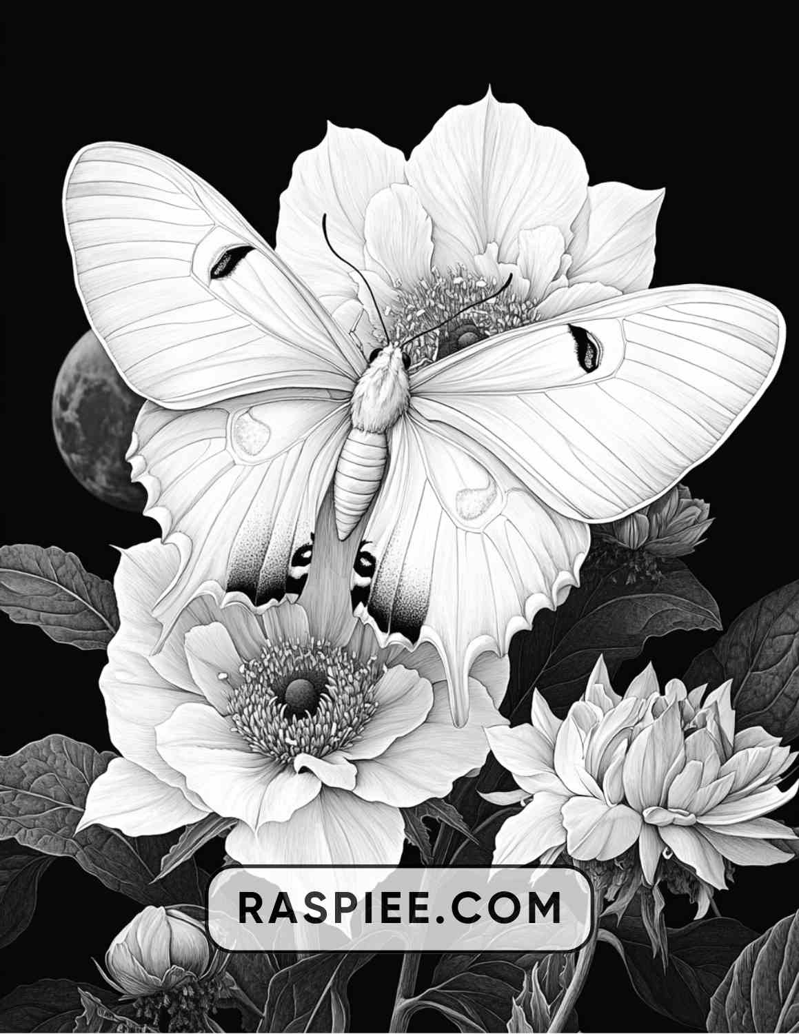 Insects and Flowers Adult Coloring Pages