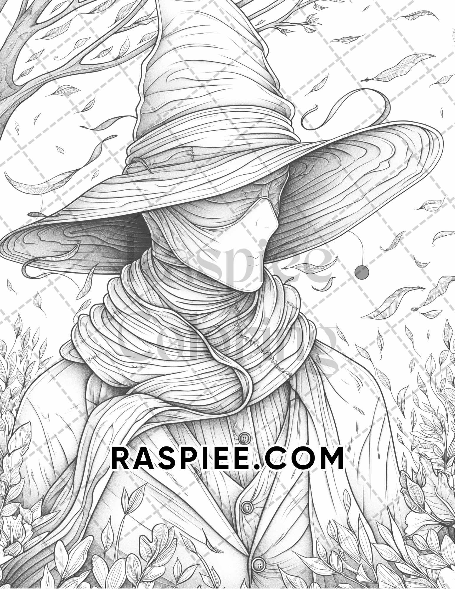 Freak Of Horror Halloween Adult Coloring Pages Printable PDF Instant Download