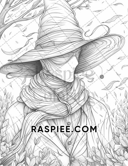 Freak Of Horror Halloween Adult Coloring Pages Printable PDF Instant Download