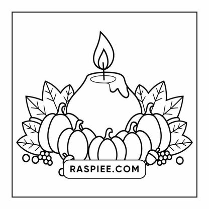 76 Bold and Easy Fall Vibes Coloring Pages Printable PDF Instant Download