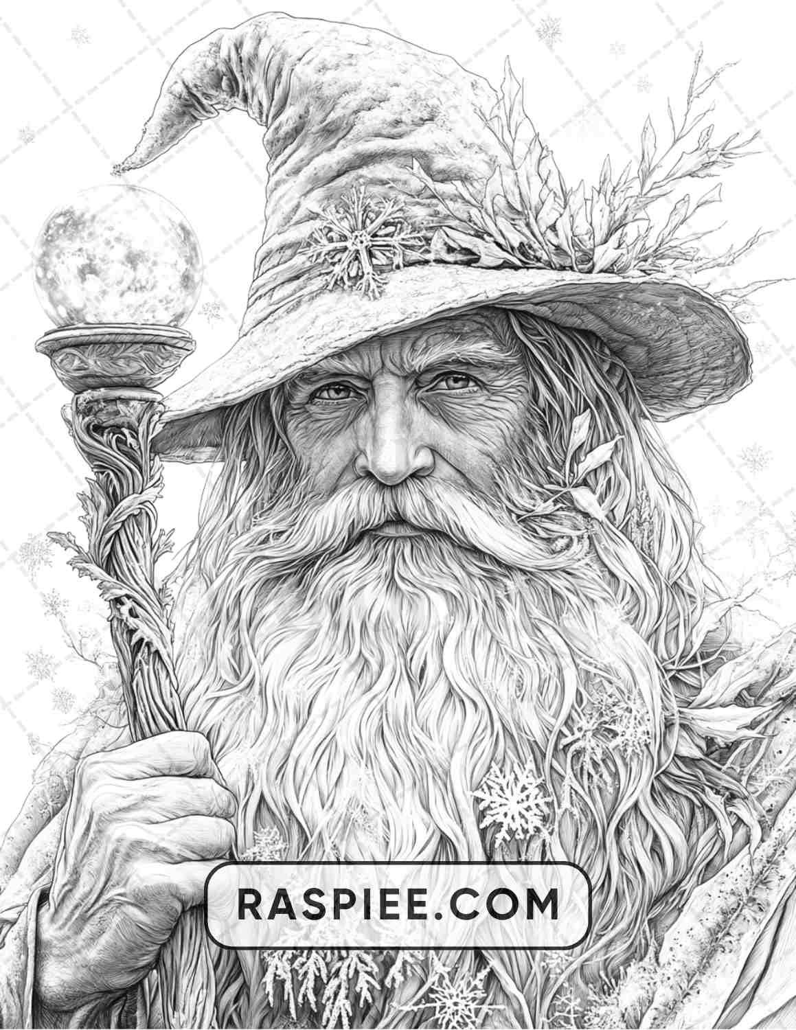 57 Winter Fairytale Portraits Adult Coloring Pages