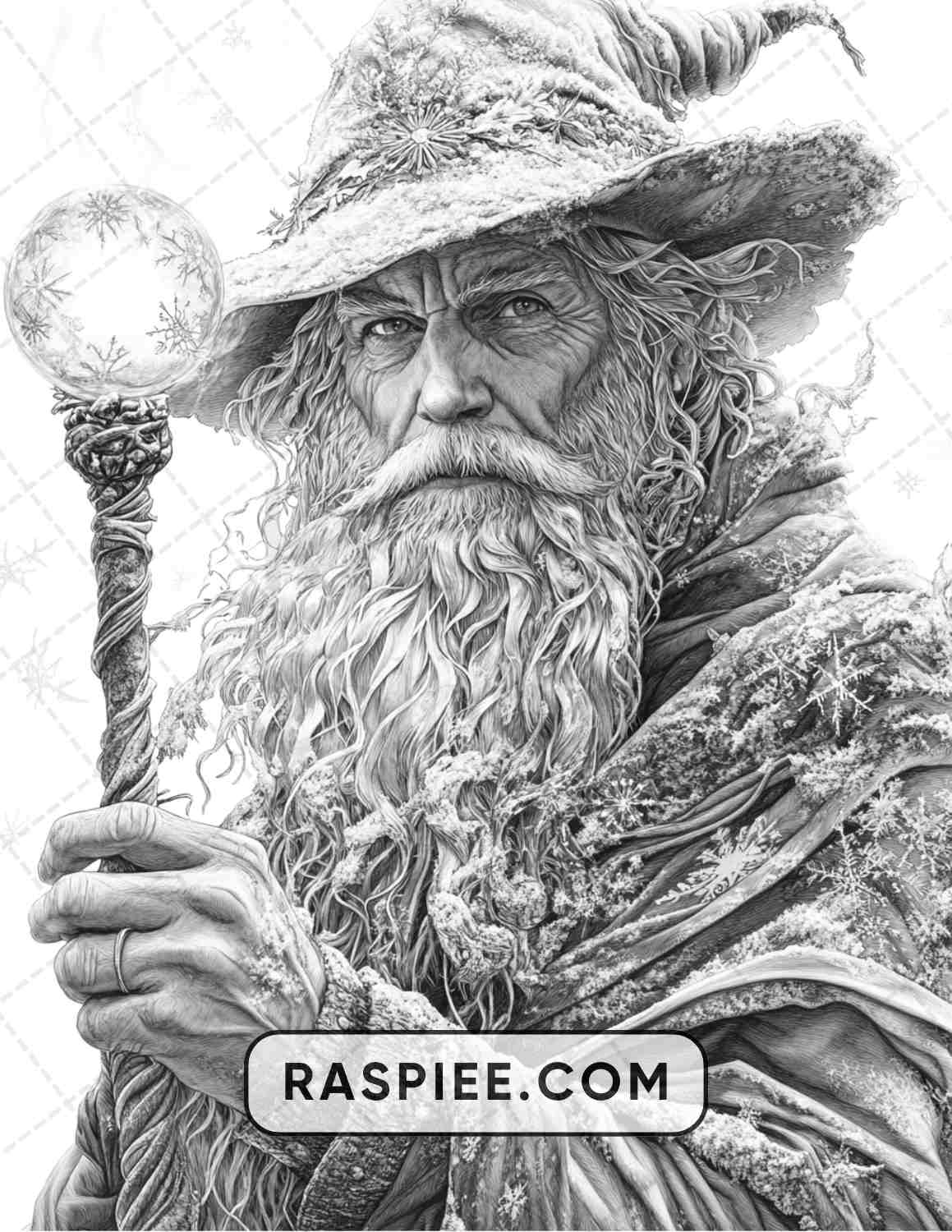 57 Winter Fairytale Portraits Adult Coloring Pages