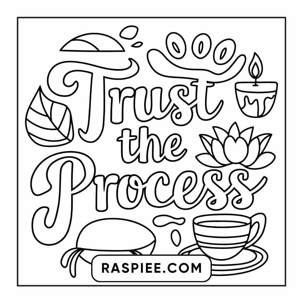 78 Bold and Easy Inspirational Words Coloring Pages Printable PDF Instant Download