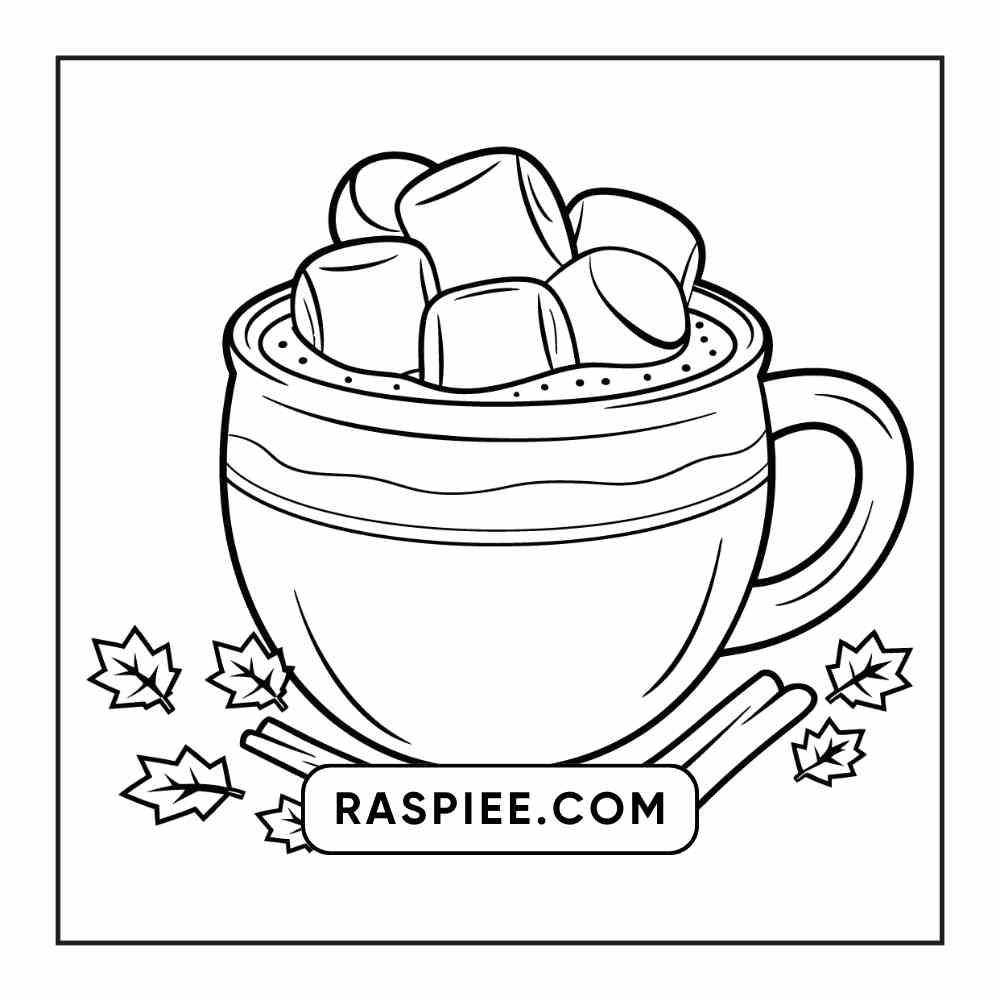 76 Bold and Easy Fall Vibes Coloring Pages Printable PDF Instant Download
