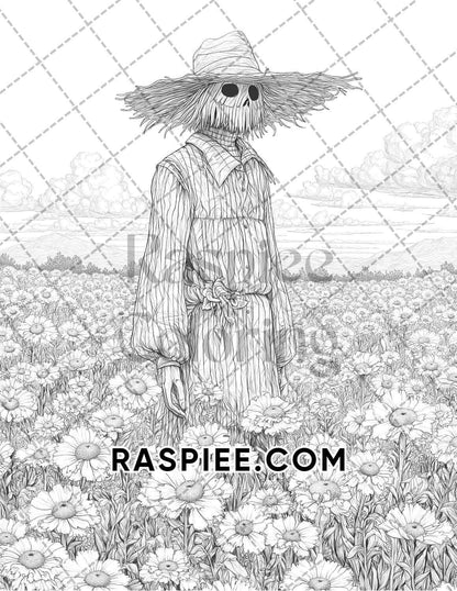 Fall Flowers Adult Coloring Pages Printable PDF Instant Download