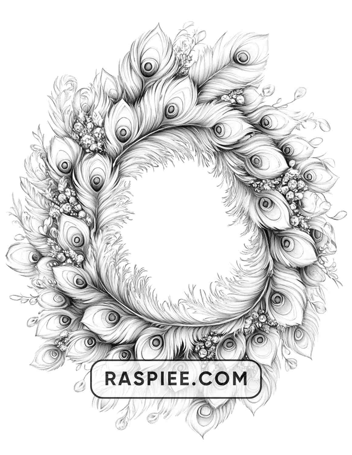 72 Christmas Wreaths Adult Coloring Pages