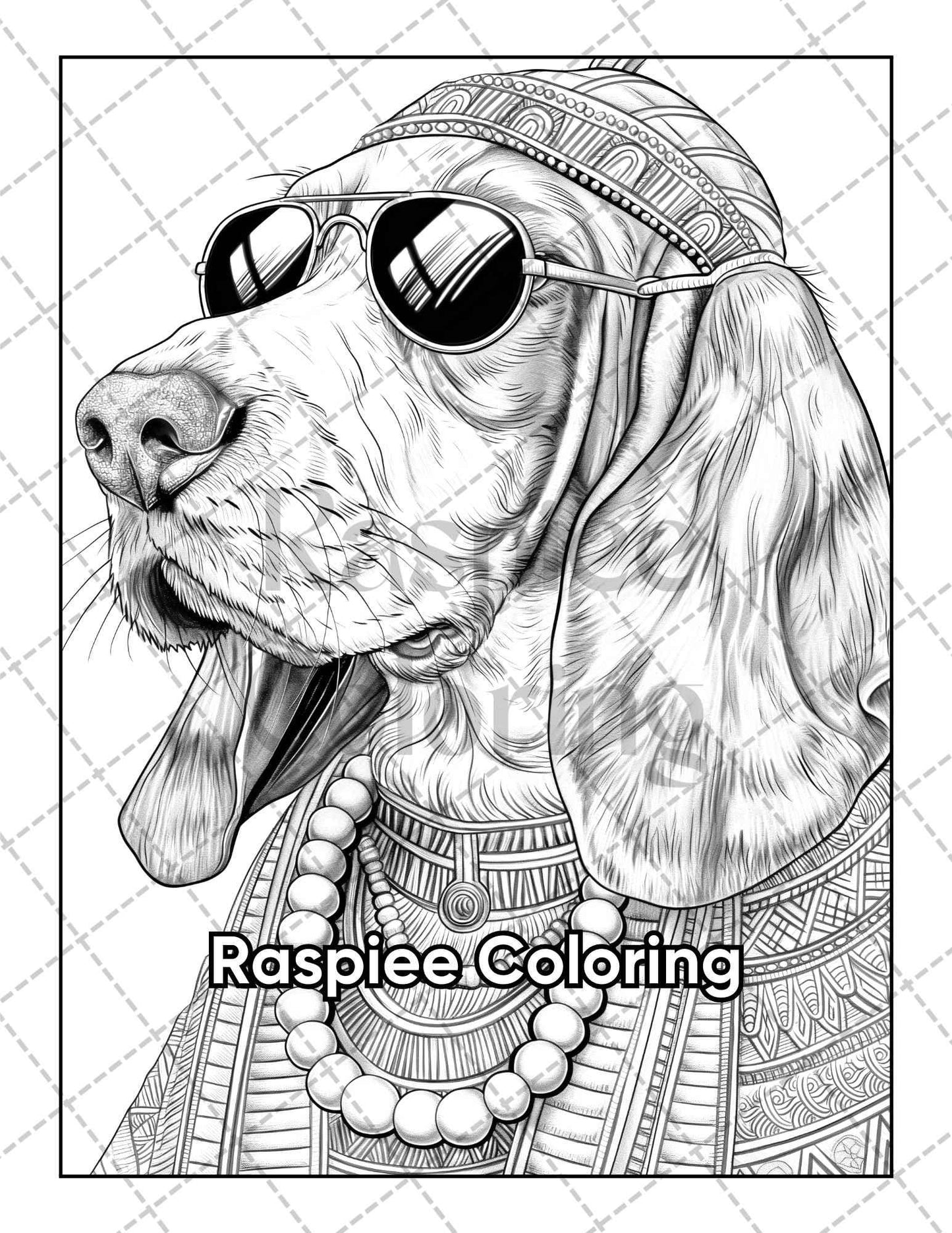 50 Dogs Dressed Up Adult Coloring Pages Printable PDF Instant Download