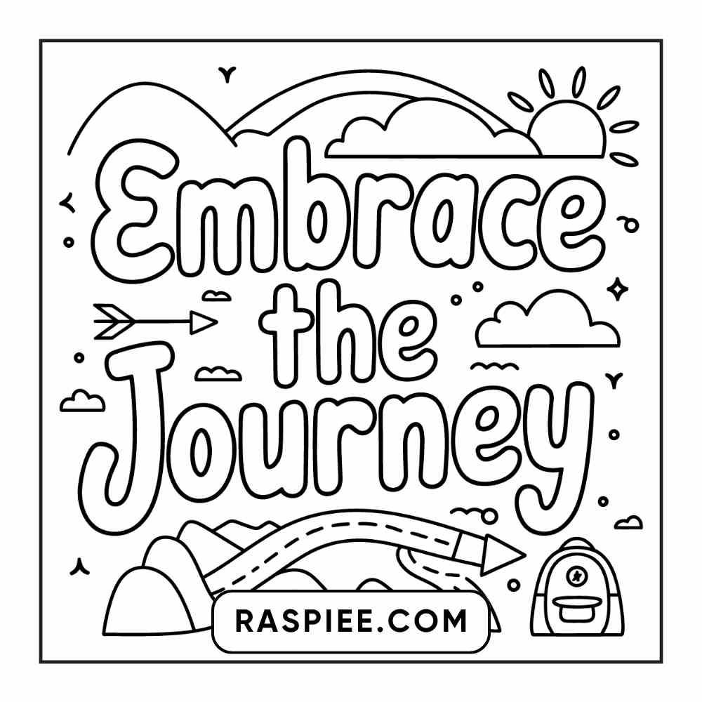 78 Bold and Easy Inspirational Words Coloring Pages Printable PDF Instant Download