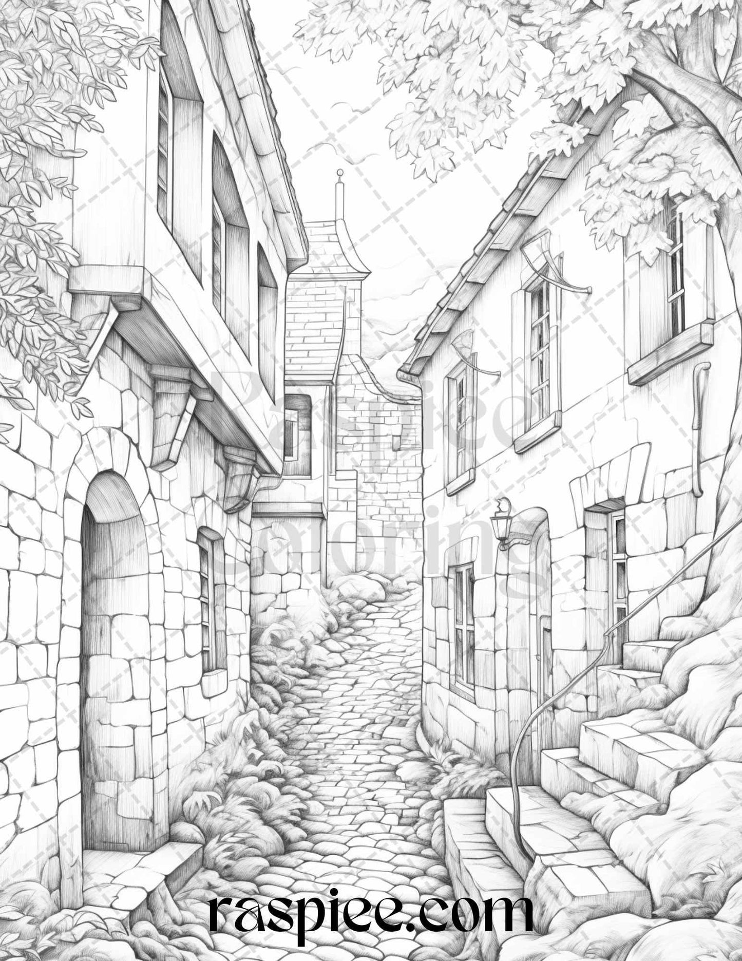 Autumn Vibes Grayscale Coloring Pages Printable for Adults, PDF File Instant Download