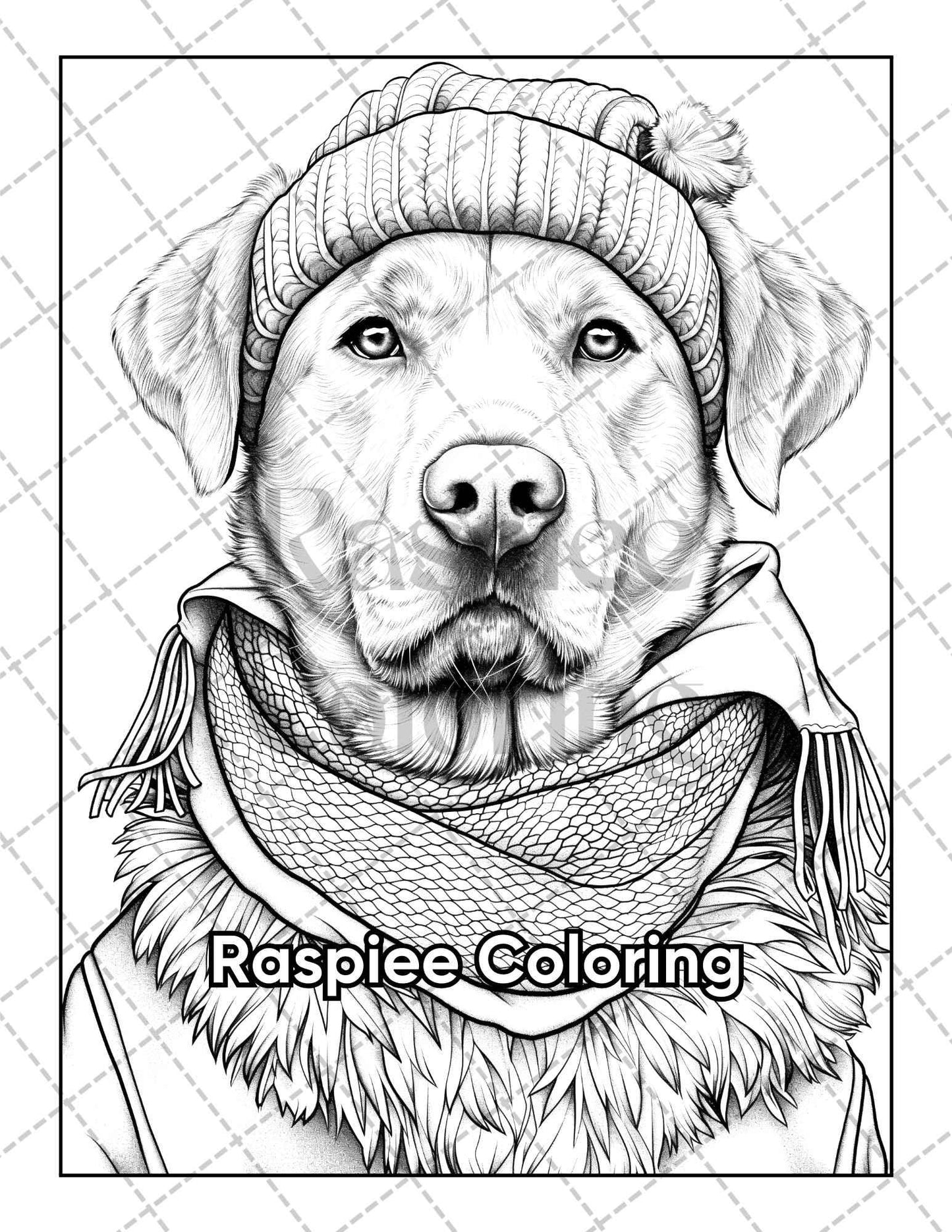 50 Dogs Dressed Up Adult Coloring Pages Printable PDF Instant Download