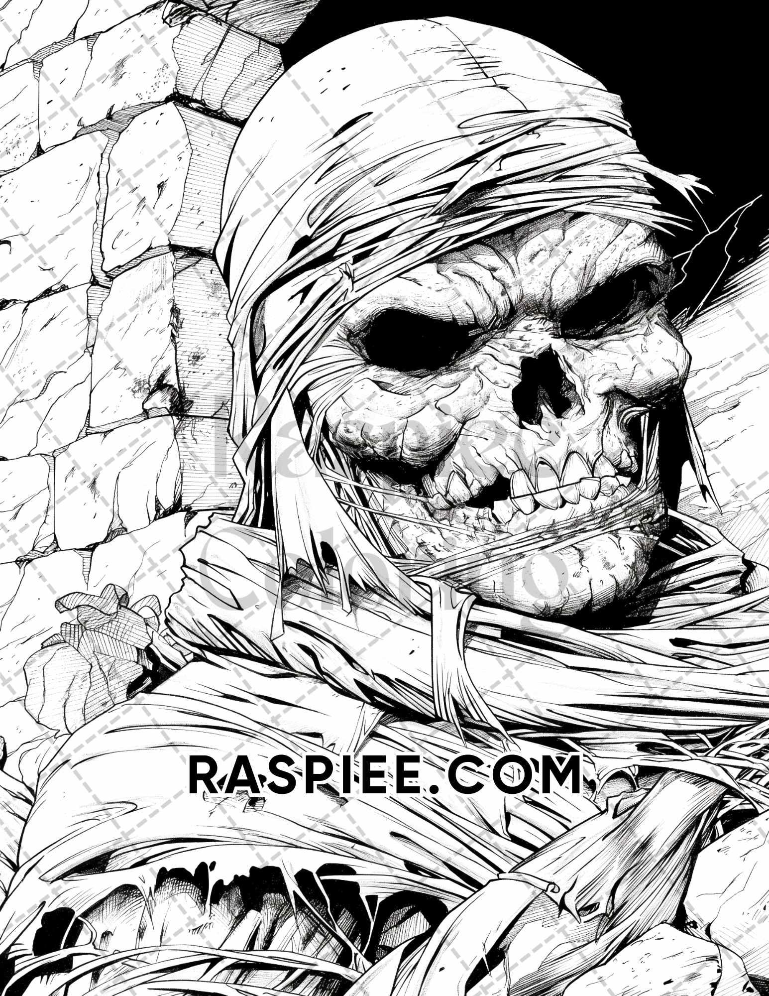 Freak Of Horror Halloween Adult Coloring Pages Printable PDF Instant Download