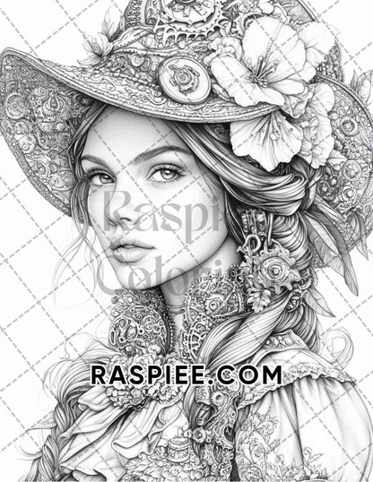 Enchanted Witches Adult Coloring Pages Printable PDF Instant Download