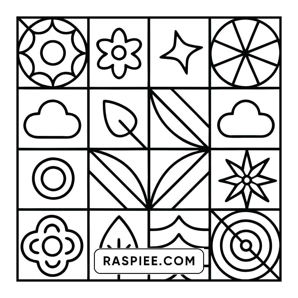 50 Bold and Easy Comfy Patterns Coloring Pages
