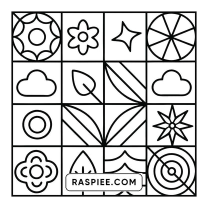 50 Bold and Easy Comfy Patterns Coloring Pages