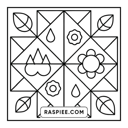 50 Bold and Easy Comfy Patterns Coloring Pages