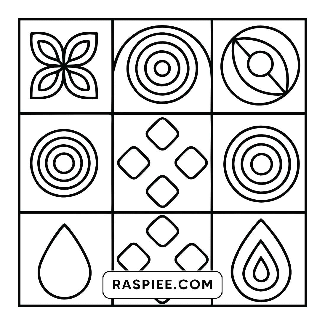 50 Bold and Easy Comfy Patterns Coloring Pages