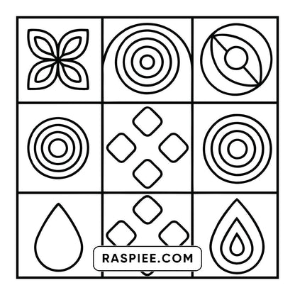 50 Bold and Easy Comfy Patterns Coloring Pages