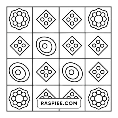 50 Bold and Easy Comfy Patterns Coloring Pages