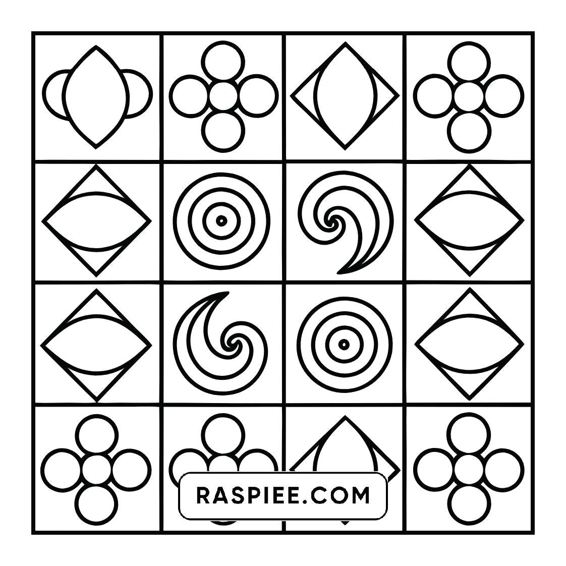 50 Bold and Easy Comfy Patterns Coloring Pages