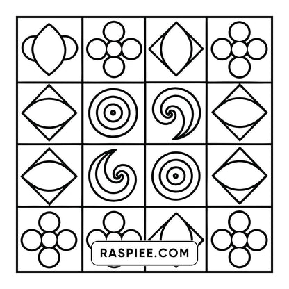 50 Bold and Easy Comfy Patterns Coloring Pages