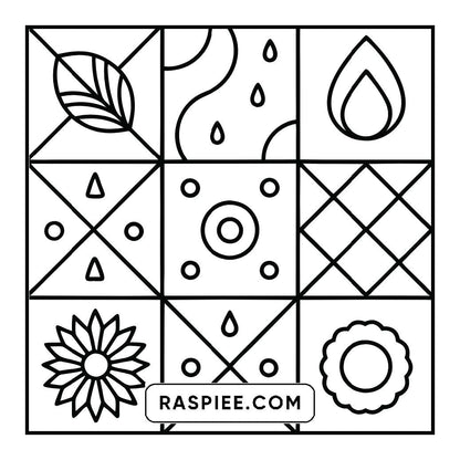 50 Bold and Easy Comfy Patterns Coloring Pages