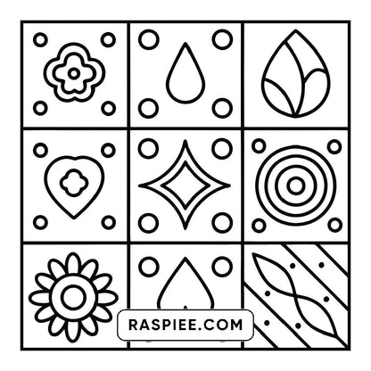 50 Bold and Easy Comfy Patterns Coloring Pages