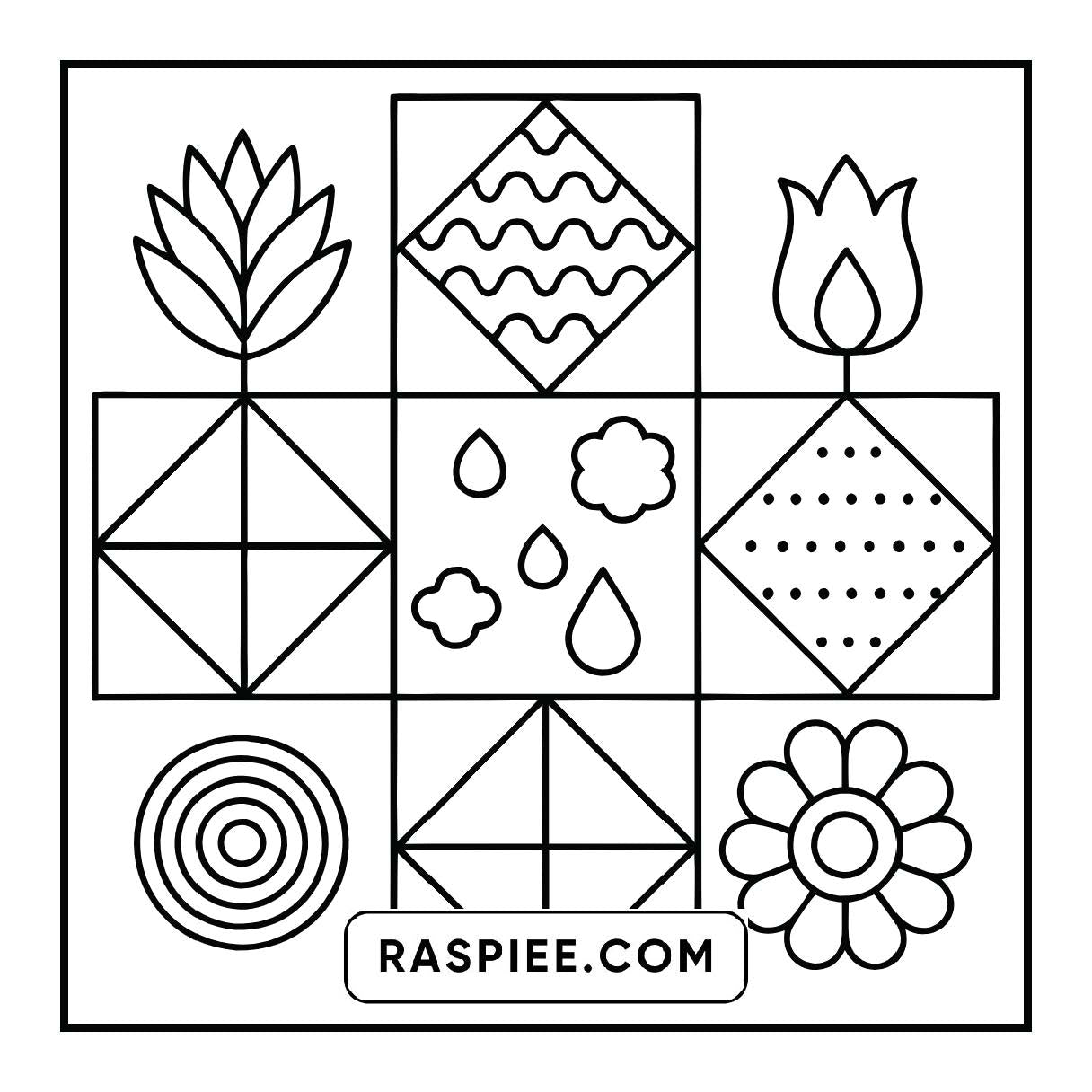 50 Bold and Easy Comfy Patterns Coloring Pages