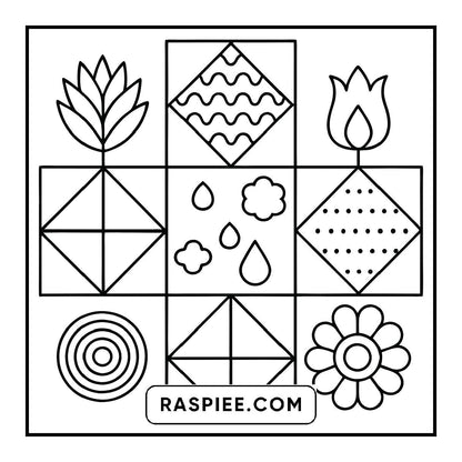 50 Bold and Easy Comfy Patterns Coloring Pages