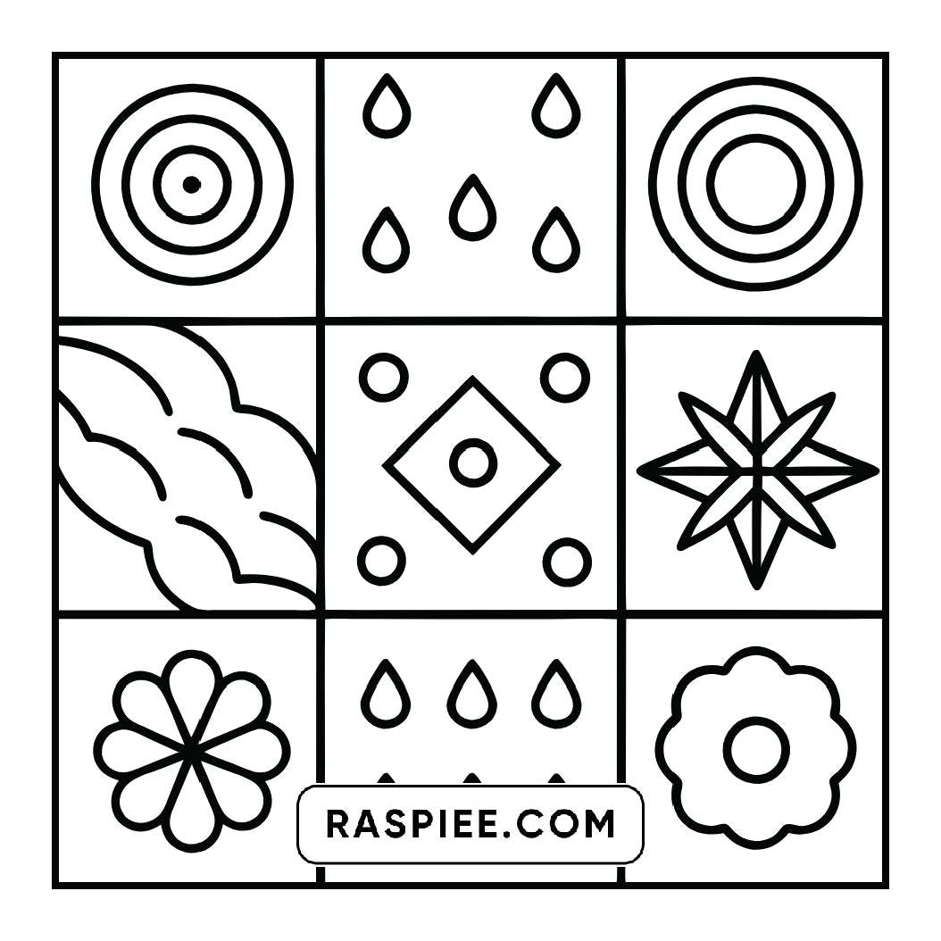50 Bold and Easy Comfy Patterns Coloring Pages
