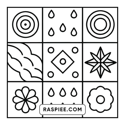 50 Bold and Easy Comfy Patterns Coloring Pages