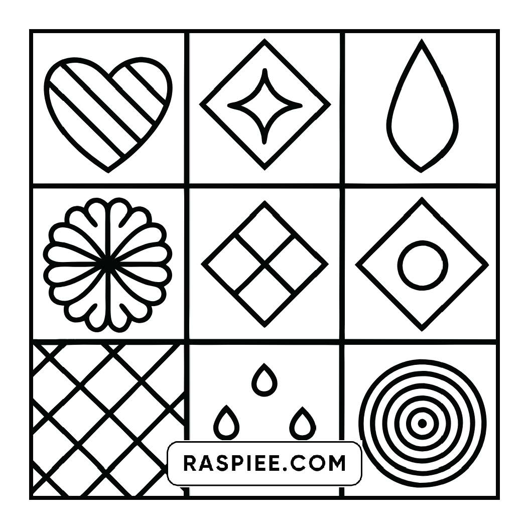 50 Bold and Easy Comfy Patterns Coloring Pages