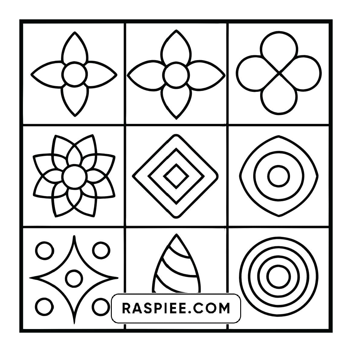 50 Bold and Easy Comfy Patterns Coloring Pages