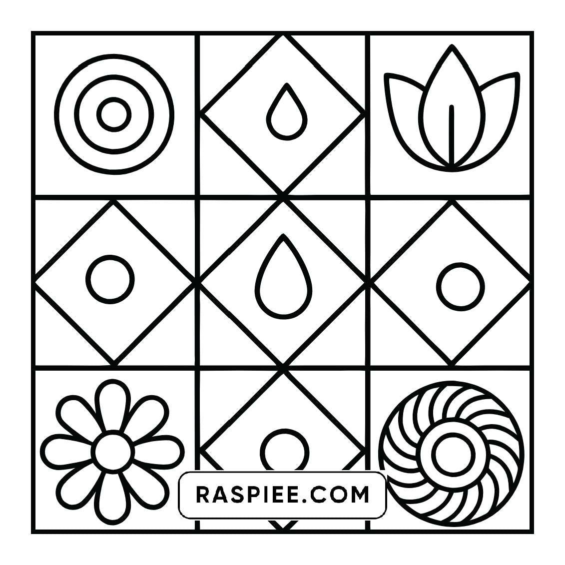 50 Bold and Easy Comfy Patterns Coloring Pages