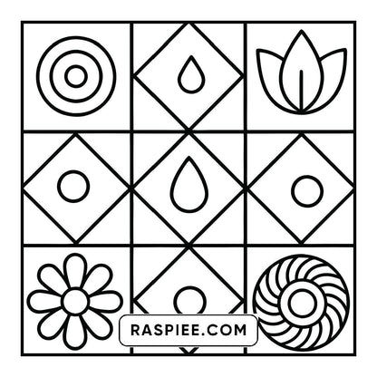 50 Bold and Easy Comfy Patterns Coloring Pages