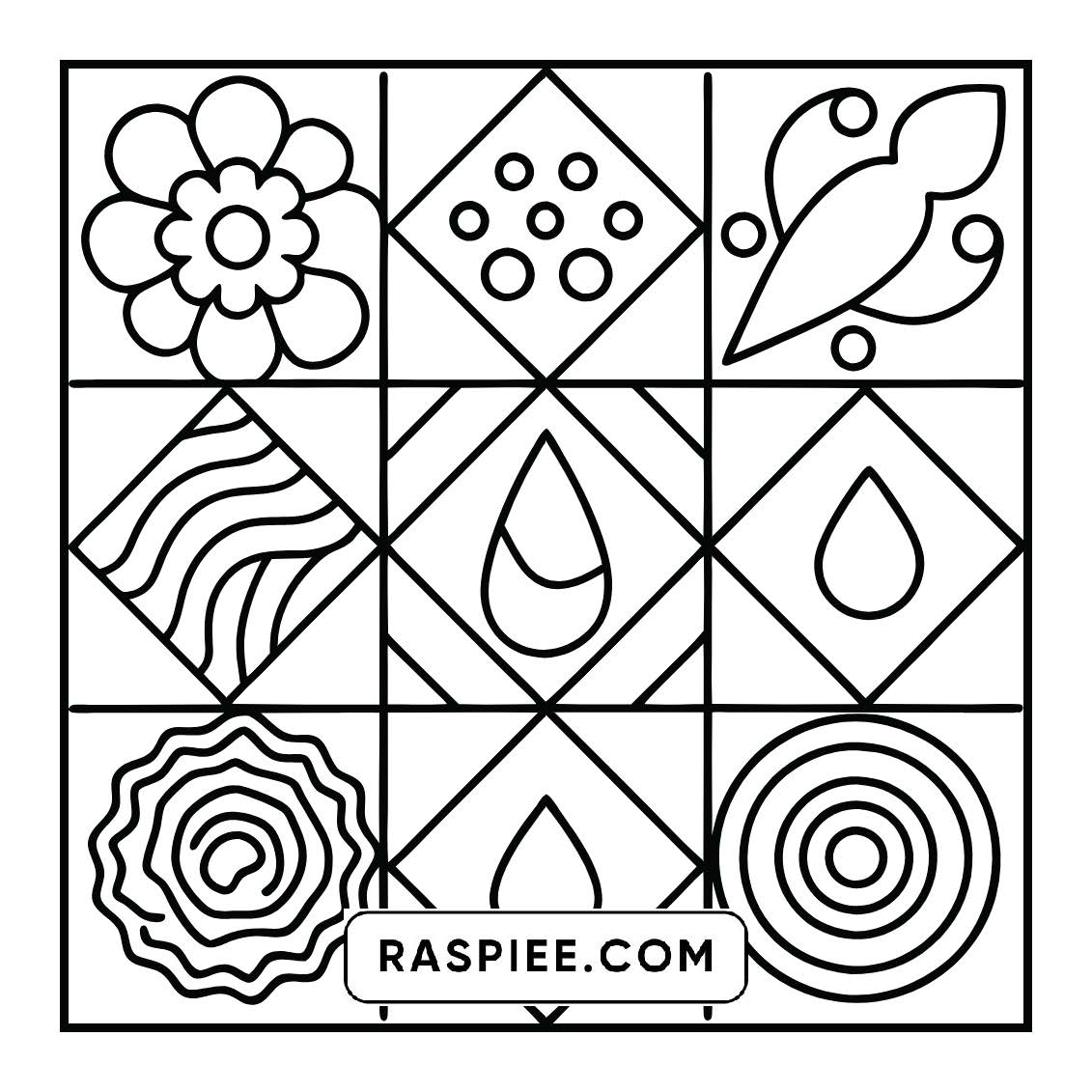 50 Bold and Easy Comfy Patterns Coloring Pages
