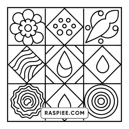 50 Bold and Easy Comfy Patterns Coloring Pages
