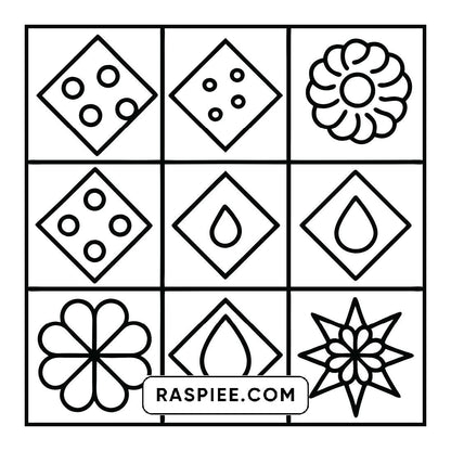 50 Bold and Easy Comfy Patterns Coloring Pages