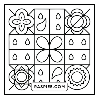 50 Bold and Easy Comfy Patterns Coloring Pages