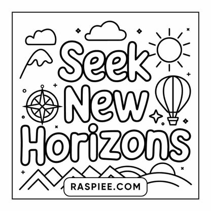 78 Bold and Easy Inspirational Words Coloring Pages Printable PDF Instant Download
