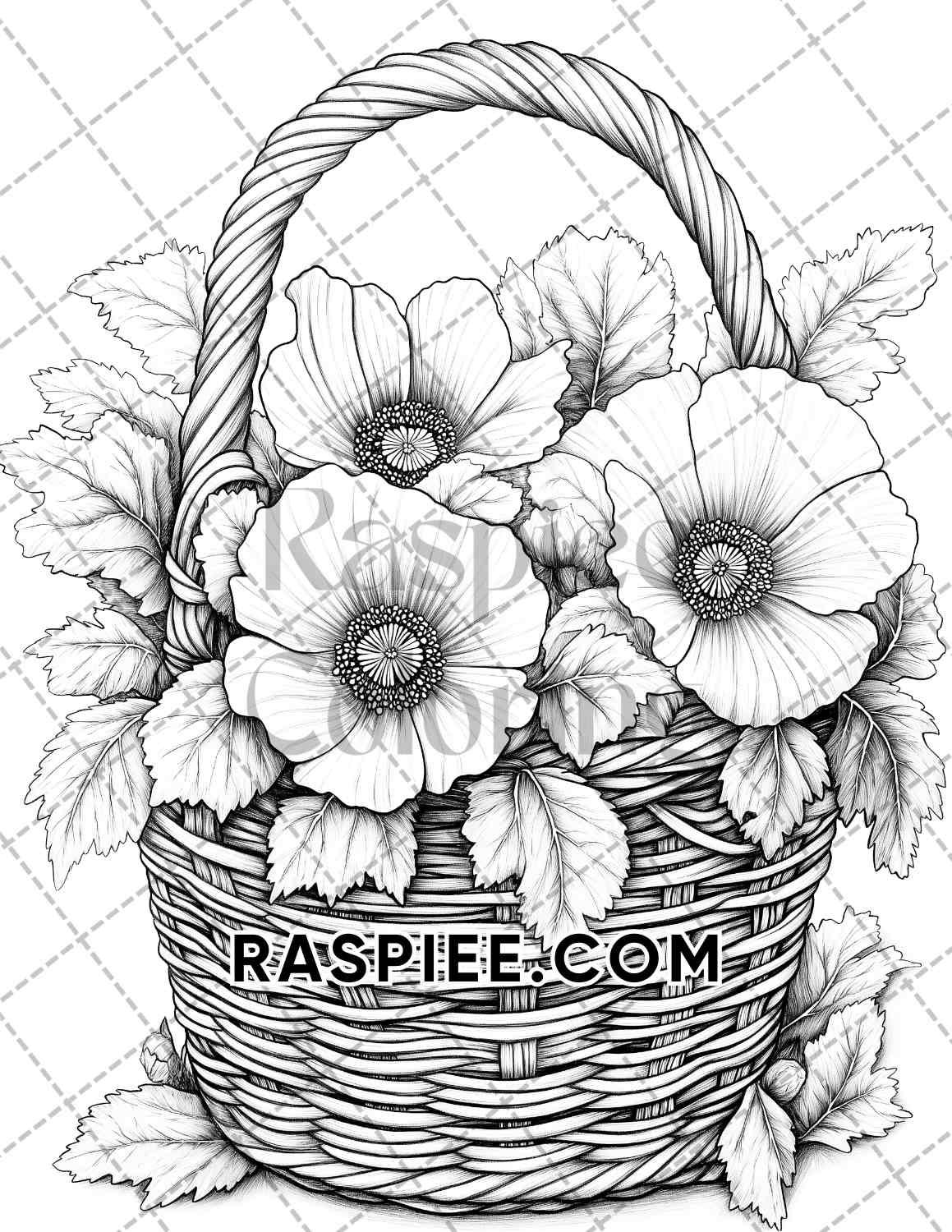 Fall Flowers Adult Coloring Pages Printable PDF Instant Download
