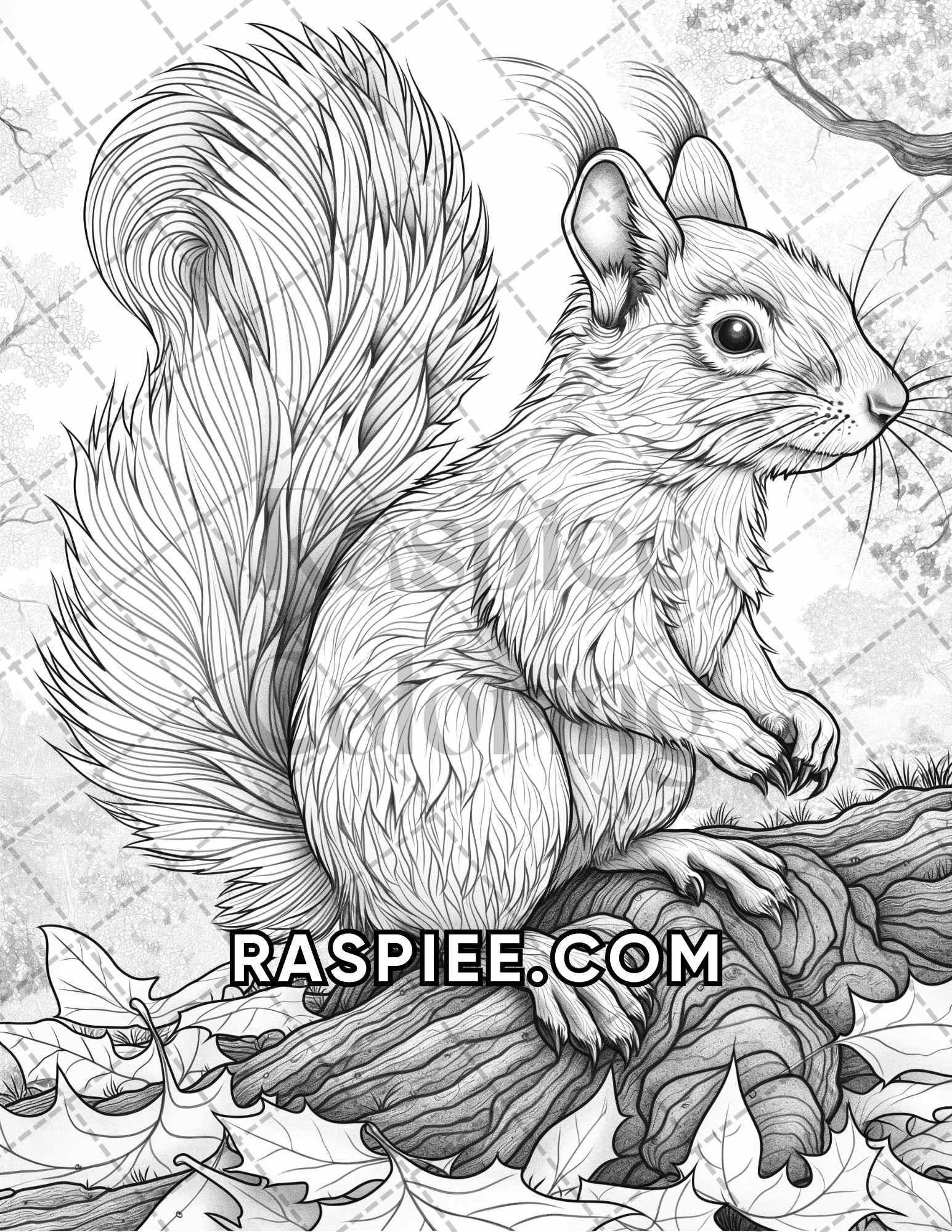 60 Relaxing Autumn Grayscale Adult Coloring Pages Printable PDF Instant Download